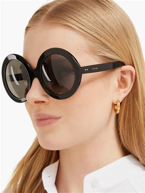 celine eyewear oversized round acetate sunglasses|celine sunglasses case for sale.